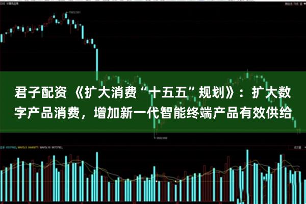 君子配资 《扩大消费“十五五”规划》：扩大数字产品消费，增加新一代智能终端产品有效供给